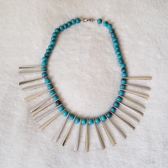 Vintage 70's Monet Runway Bead Egyptian Necklace - Picture 1 of 9